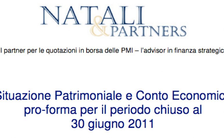 Situazione Patrimoniale e Conto Economico pro-forma al 30.06.2011