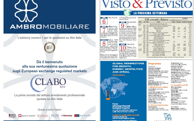 Milano Finanza 3 aprile 2015 pubblicità